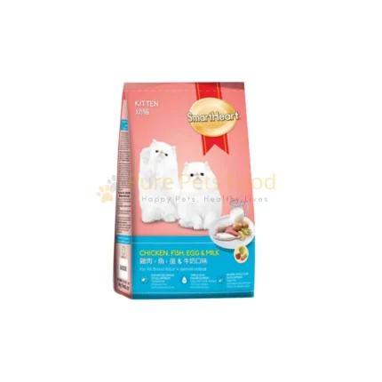 SmartHeart Kitten Cat Food – Chicken, Fish, Egg & Milk (450g)